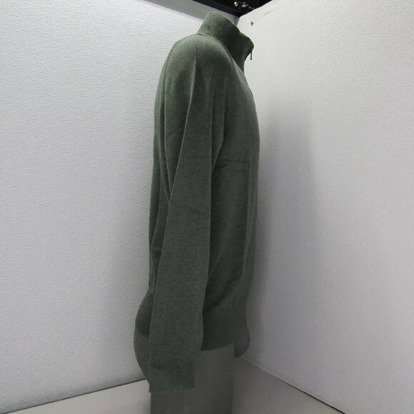 NEW BROOKS BROTHERS Mens Sweater Green Half Zip Pullover Combed Cotton Size M - Picture 4 of 8